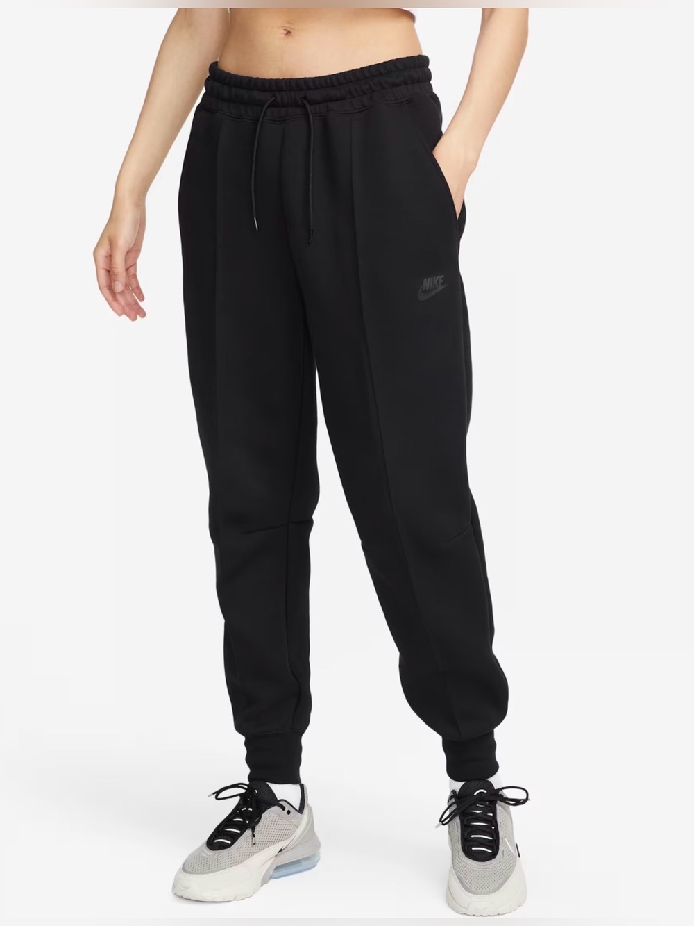 Nike Tech Fleece Black Performance Jogger Pants Woman Lady XS Sporty Bottoms